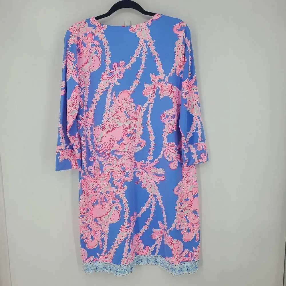 Lilly Pulitzer Chilly Lilly Nadine Dress UPF 50+ Blue Peri Go With The Flow - Picture 11 of 11